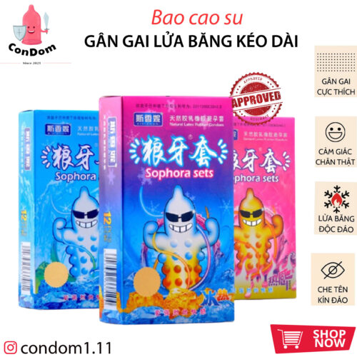 Bao cao su Gân Gai Lửa Băng Kéo Dài