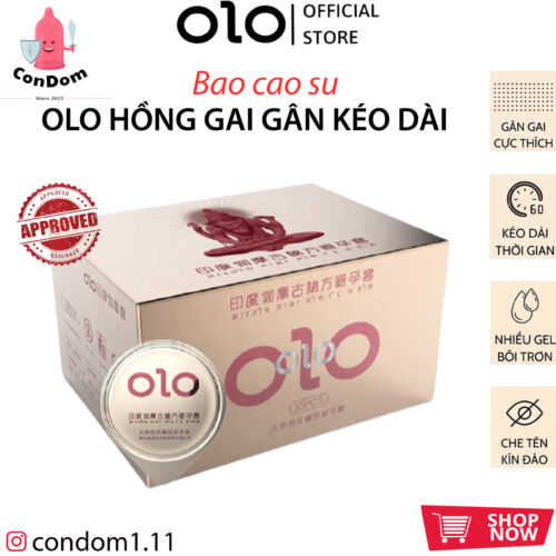 Bao cao su OLO Hồng Gân Gai Kéo Dài