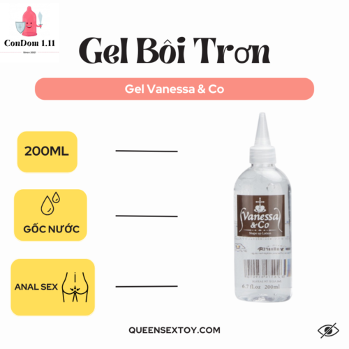 Gel Bôi Trơn Nhật Bản Trong Suốt Vanessa & Co 200ml