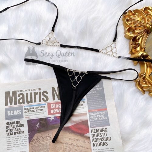 Set Bra đá Màu Đen