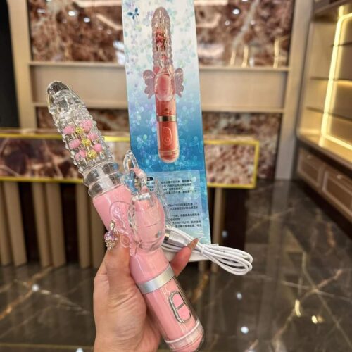 Máy Ngoáy Rung Cầm Tay Hồng -PINK 2 Đầu T40